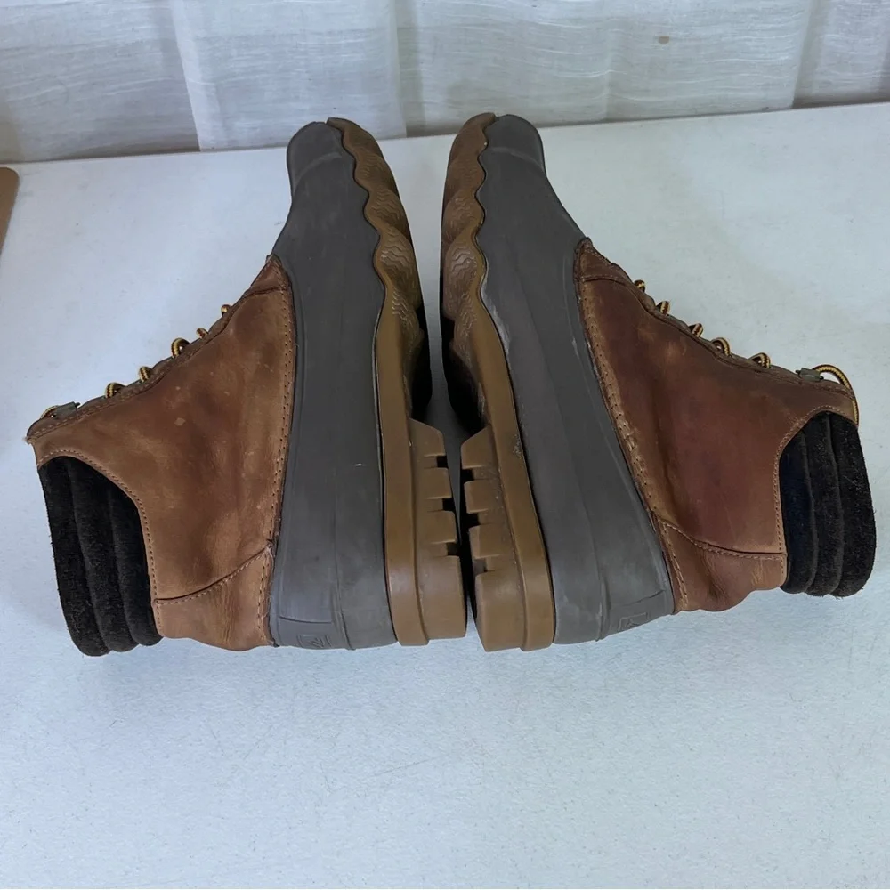 Sperry Avenue Duck Boots Leather Rubber Size 10 M Waterproof Brown STS12126 b13